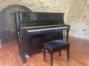 Klavier Schimmel 120 cm hoch, schwarz-hochglanz, gebraucht 1. Hand Bild 3