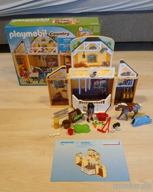 PLAYMOBIL 5418 Aufklapp-Spiel-Box Reitstall Mitnehm-Pferdebox