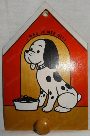 F Garderobe für Kinder Holz 20,5x13,5x0,04 Abbildung Hund mag ik mee uit? Bild 3