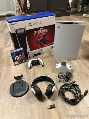 Sony Playstation Spider Man PS5 Disk laufwerk mit Controller + kopfhörer und OVP