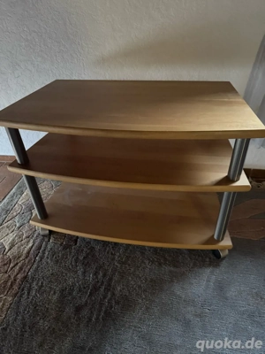 Fernsehtisch Fernsehschrank TV-Rack TV-Ständer Hifi  Holz   Metall 90er 
