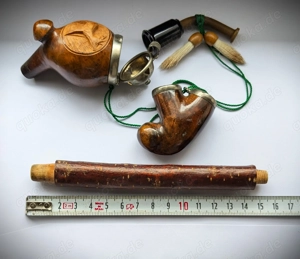 Jägerpfeife Wurzelholz Antike Pfeife Hirsch Handgeschnitzt