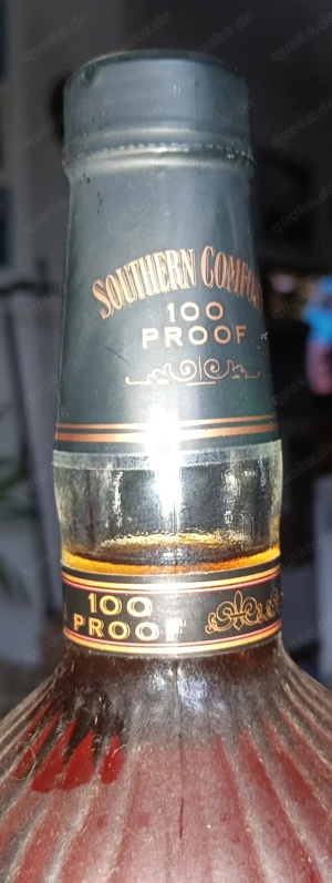 Southern Comfort 100% proof 1 Liter  Rarität (50% Alkohol).  Ungeöffnet Bild 2