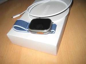  Apple Watch Ultra 3, Smartwatch; titan, 49 mm, Trail Loop blau hellblau M L, Titangehäuse, Cellular Bild 2