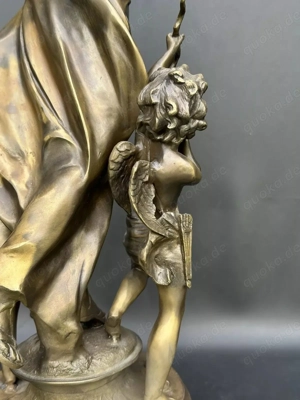 Mysterieuse Uhr. Figurenuhr. Bronze Pendule. Kaminuhr 73 cm