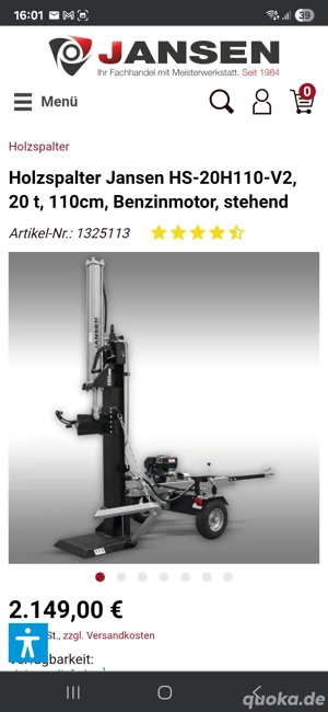 Holzspalter   Benzinspalter (20t)