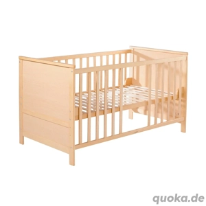 Babybett aus Holz mit verstellbarem Lattenrost
