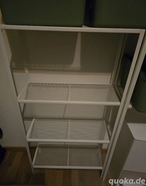 2x Metallregal mit je 4 Ebenen