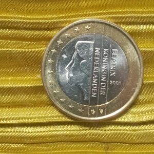 1 euro 2001 wie nue Gedtanzt Konigen Beatrix Der Netherland 