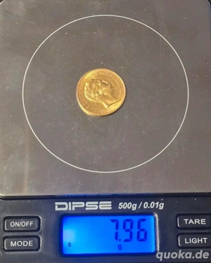 20 Mark Goldmünze   Wilhelm II. König von Preußen   Gold