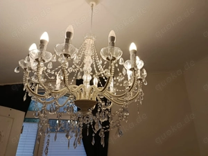 Lüster Kristall Kronleuchter 12 flam. 76cm Diamantenstyle Barock