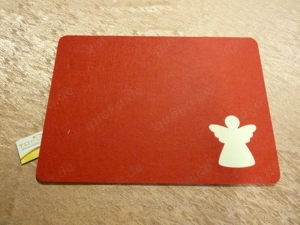 Weihnachts Platzdeckchen Engel rot weiß Filz 42x30 cm Platzmatte