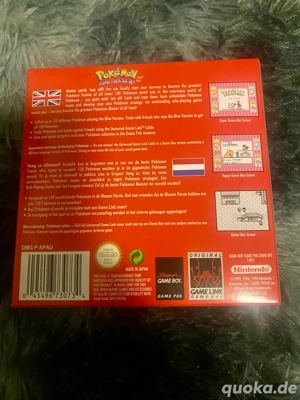 Pokémon Nintendo Gameboy Rot Nur Box Top Zustand PAL Bild 2