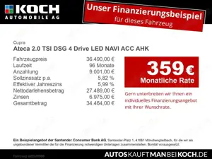 CUPRA Ateca 2.0 TSI DSG 4 Drive LED NAVI ACC AHK Bild 2