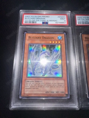 Yugioh! GX Card Almanac YDB1-EN001-003 Set Blizzard Dragon Metal Shooter PSA 10
