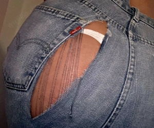 Jeans Jeanshose mit Riss ripped