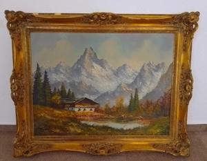 Ölgemälde auf Leinwand mit opulentem Rahmen