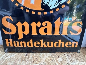 Emailschild Spratt s Hundekuchen XL top Zustand