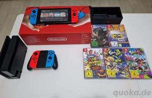 nintendo switch 1 Konsole spiel mit 5 spiel + box 
