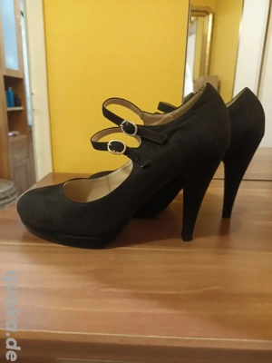 Veloursleder Pumps, gr. 39 cm  Bild 3