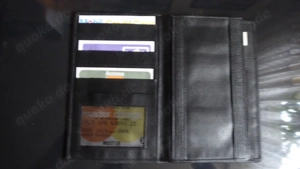 Brieftasche und Geldbörse echt Leder schwarz