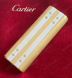 CARTIER Vintage Feuerzeug in Gold Silber