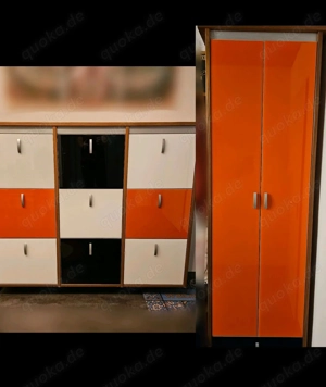  TOP! Kipper Schuhschrank Garderobenschrank Nussbaum Glasfront