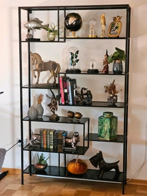  TOP! KARE DESIGN Regal Loft Industrial-Look schwarz Glas Metall