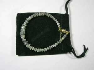 NEU: Armband mit 37 Carat platingraue Roh-Diamanten 375 Gold Bild 4