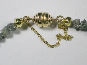 NEU: Armband mit 37 Carat platingraue Roh-Diamanten 375 Gold Bild 3