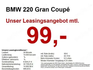 BMW 220 Gran Coupé SHZ/NAVI/CAM/Driving Ass