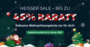 Kling, Glöckchen, kling! Heute purzeln die Preise   BIS ZU 45% RABATT! 