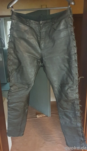 Motorradlederhose, seitlichen Schnürung 