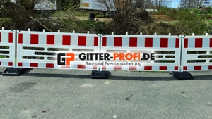 Absperrschranke Absturzsicherung mit Fußplatte K1 10er Set