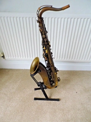 trevor james raw signature custom bare brass tenor sax & barkley heritage hr mpc