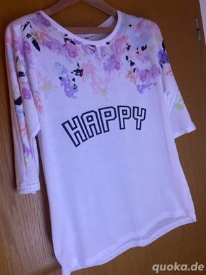 weißes Langarmshirt 