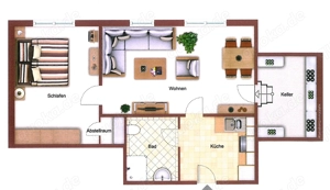 Hirschberg-Leutershausen, Souterain-Wohnung 2 ZKB > 60 m 