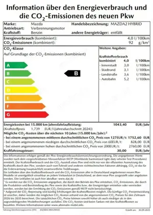 Mazda 2 Hybrid Exclusive-Line Grau Fernlichtassist Sitzh Bild 2