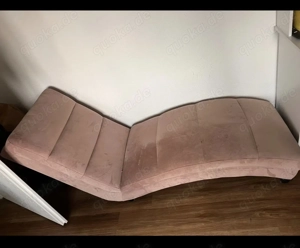 Relaxliege in rosé samt 