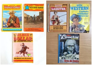 9 Vintage Western Romane + 1x Gruselkrimi gratis