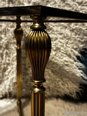 Louis XVI inspiriert   Hollywood Regency Messingtisch