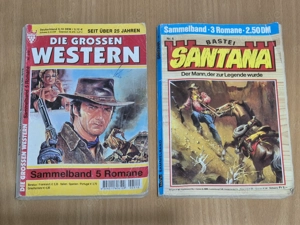 2 Vintage Sammelbände mit gesamt 8 Westernromanen Bücher