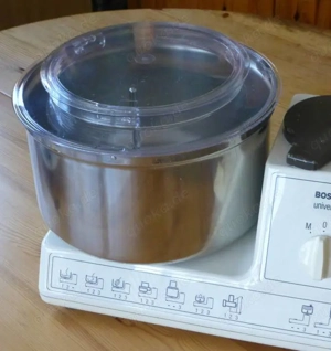 Edelstahlrührschüssel mit Knethaken für Bosch MUM 6 Küchenmaschine