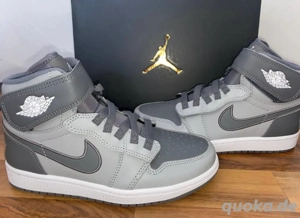 Air Jordan 1 Hi FlyEase Weiß Grau | Ungetragen | Top Zustand