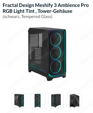 Tower-Gehäuse Fractal Design Meshify 3 Ambience Pro RGB Light Tint - NEU Bild 2