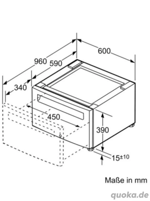 Unterbausockel für Waschmaschine