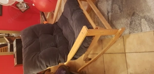 Bambus Schaukelsessel gross mit Auflage