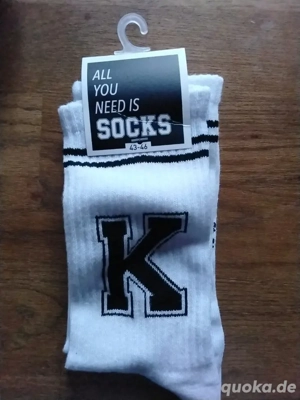 Dönertasse - Blech emailliert - Socken 43-46 Weiß  mit gr.K Bild 3