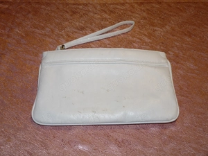 weiße vintage Clutch Abendtasche Caressa holiday, 25 x 14cm, 60er