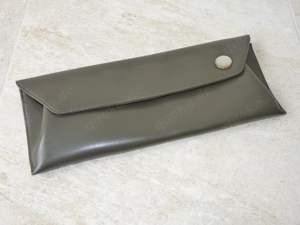 elegante vintage Clutch Abendtasche 60er, olive, 34 x 13 cm retro